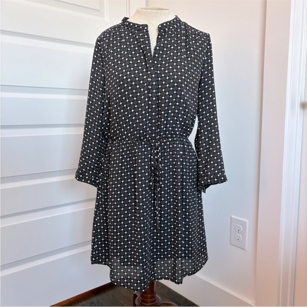 LAST CHANCE 🚨MOVING SALE DR2 Black Dress with White Dots